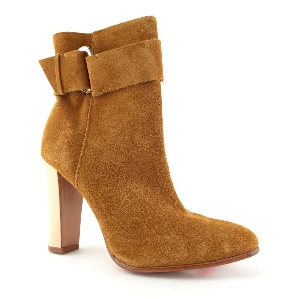 NWOT SCHUTZ NAMIL Suede Ankle Boots Booti - Picture 2 of 4
